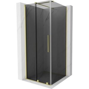 MEXEN/S Velar sprchový kout, posuvné dveře 110 x 110, grafit, zlato kartáčovaná 871-110-110-41-55 obraz