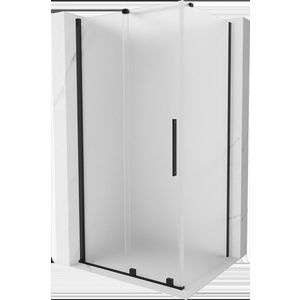 MEXEN/S Velar sprchový kout, posuvné dveře 110 x 120, dekor, černá 871-110-120-31-70 obraz