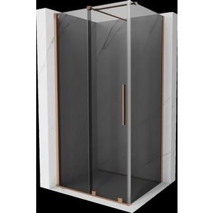 MEXEN/S Velar sprchový kout, posuvné dveře 120 x 110, grafit, měď kartáčovaná 871-120-110-41-65 obraz