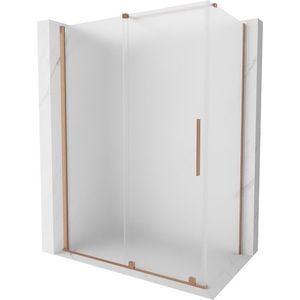 MEXEN/S Velar sprchový kout, posuvné dveře 130 x 70, dekor, měď kartáčovaná 871-130-070-31-65 obraz