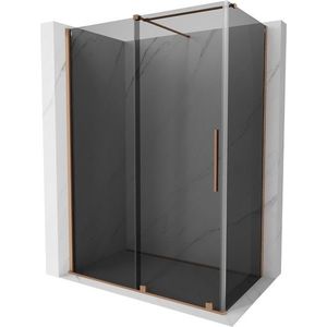 MEXEN/S Velar sprchový kout, posuvné dveře 150 x 80, grafit, měď kartáčovaná 871-150-080-41-65 obraz