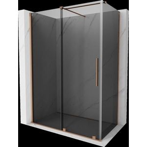 MEXEN/S Velar sprchový kout, posuvné dveře 150 x 90, grafit, měď kartáčovaná 871-150-090-41-65 obraz