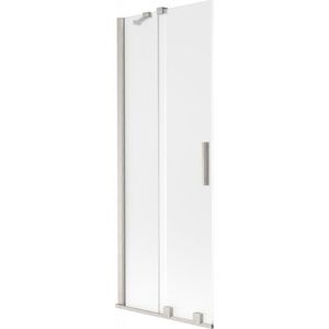 MEXEN/S Velar dvoukřídlá posuvná vanová zástěna 70 x 150, dekor, nikl kartáčovaný 896-070-000-31-97 obraz