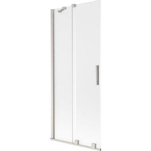 MEXEN/S Velar dvoukřídlá posuvná vanová zástěna 85 x 150, dekor, nikl kartáčovaný 896-085-000-31-97 obraz
