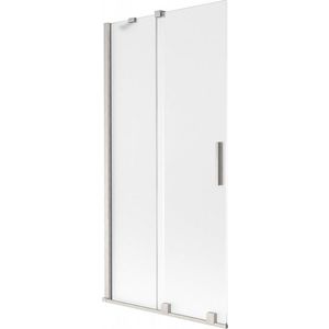 MEXEN/S Velar dvoukřídlá posuvná vanová zástěna 90 x 150, dekor, nikl kartáčovaný 896-090-000-31-97 obraz