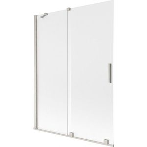 MEXEN/S Velar dvoukřídlá posuvná vanová zástěna 130 x 150, dekor, nikl kartáčovaný 896-130-000-31-97 obraz