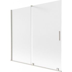 MEXEN/S Velar dvoukřídlá posuvná vanová zástěna 170 x 150, dekor, nikl kartáčovaný 896-170-000-31-97 obraz