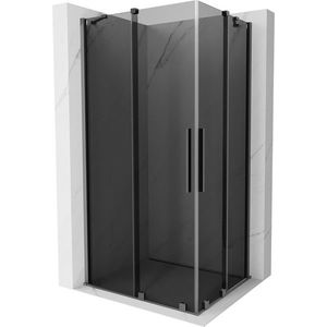 MEXEN/S Velar Duo sprchový kout, posuvné dveře 100 x 90, grafit, grafit metal 871-100-090-42-95 obraz