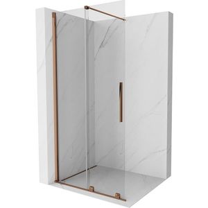 MEXEN/S Velar posuvné sprchové dveře Walk-in 120, transparent, růžové zlato 871-120-000-03-60 obraz