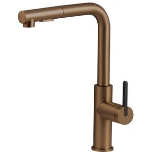 DEANTE Kuchyňská baterie Momi kartáčovaný bronz, s výsuvnou hubicí BKM_C73M obraz