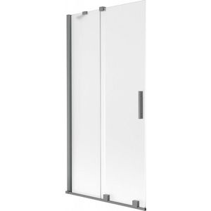 MEXEN/S Velar dvoukřídlá posuvná vanová zástěna 90 x 150, dekor, grafit metal 896-090-000-31-95 obraz