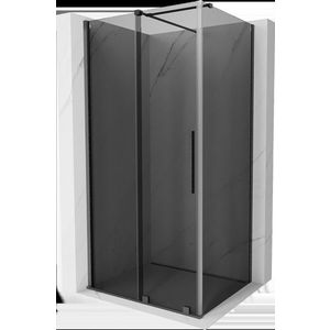 MEXEN/S Velar sprchový kout, posuvné dveře 90 x 100, grafit, grafit kartáčovaná 871-090-100-41-66 obraz