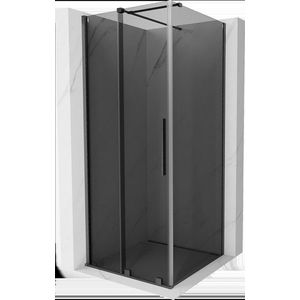 MEXEN/S Velar sprchový kout, posuvné dveře 100 x 100, grafit, grafit kartáčovaná 871-100-100-41-66 obraz