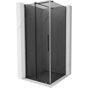 MEXEN/S Velar sprchový kout, posuvné dveře 120 x 120, grafit, grafit kartáčovaná 871-120-120-41-66 obraz