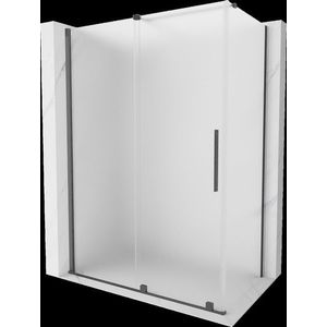 MEXEN/S Velar sprchový kout, posuvné dveře 150 x 85, dekor, grafit kartáčovaná 871-150-085-31-66 obraz