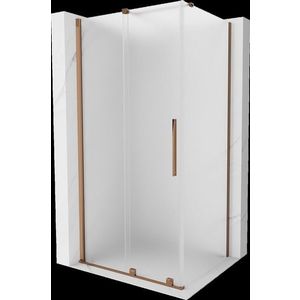 MEXEN/S Velar sprchový kout, posuvné dveře 110 x 75, dekor, růžové zlato 871-110-075-31-60 obraz