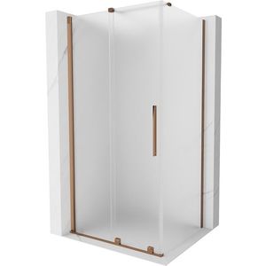 MEXEN/S Velar sprchový kout, posuvné dveře 110 x 100, dekor, růžové zlato 871-110-100-31-60 obraz