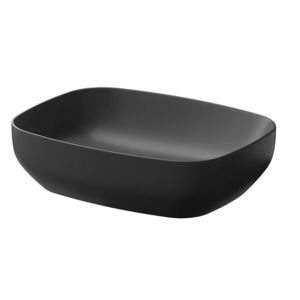 CERSANIT Umyvadlo na desku LARGA RECTANGULAR antracitová mat (50X38) K677-013 obraz