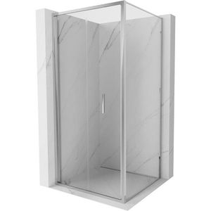 MEXEN/S Exo sprchový kout skládací dveře 75 x 75, transparent, chrom 816-075-075-01-00 obraz