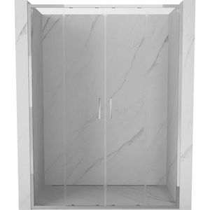 MEXEN/S Exo dvojité posuvné sprchové dveře 130, transparent, chrom 8152-130-000-01-00 obraz