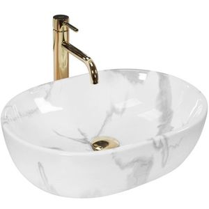 REA Umyvadlo na desku Amelia Marmo Shiny REA-U8001 obraz