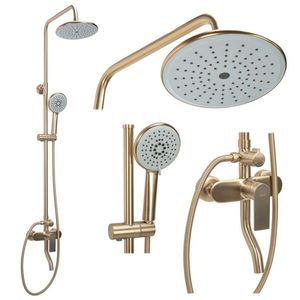 REA Sprchový set s baterií 150mm VERSO kartáčované zlato REA-P9146 obraz