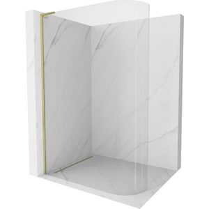MEXEN/S KiotoL Sprchová zástěna WALK-IN Walk-in 90 x 200, transparent, zlatá kartáčovaná 800-090-103-55-06 obraz