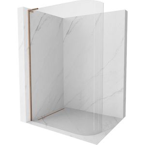 MEXEN/S KiotoL Sprchová zástěna WALK-IN Walk-in 90 x 200, transparent, růžové zlato 800-090-103-60-06 obraz