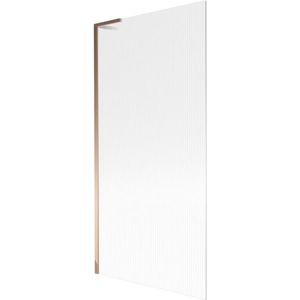 MEXEN/S Next L vanová zástěna FIX 90 x 150, proužky, růžové zlato 895-090-000-03-09-60 obraz