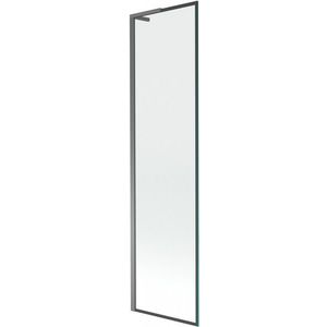 MEXEN/S Next L vanová zástěna FIX 50 x 150, černá vzor, grafit metal 895-050-000-03-70-95 obraz