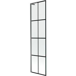 MEXEN/S Next L vanová zástěna FIX 50 x 150, černá vzor, grafit metal 895-050-000-03-77-95 obraz