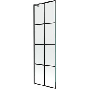 MEXEN/S Next L vanová zástěna FIX 60 x 150, černá vzor, grafit kartáčovaná 895-060-000-03-77-66 obraz