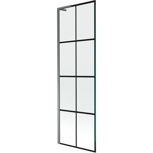 MEXEN/S Next L vanová zástěna FIX 60 x 150, černá vzor, grafit metal 895-060-000-03-77-95 obraz