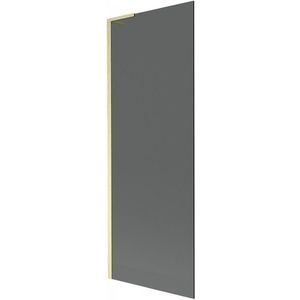 MEXEN/S Next L vanová zástěna FIX 70 x 150, grafit, zlatá kartáčovaná 895-070-000-03-40-55 obraz