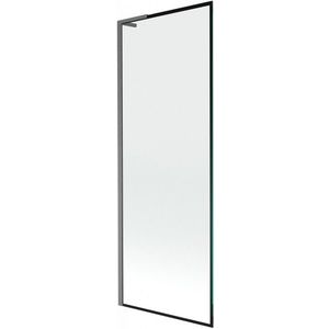 MEXEN/S Next L vanová zástěna FIX 70 x 150, černá vzor, grafit kartáčovaná 895-070-000-03-70-66 obraz