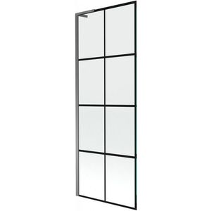 MEXEN/S Next L vanová zástěna FIX 70 x 150, černá vzor, grafit metal 895-070-000-03-77-95 obraz
