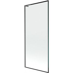 MEXEN/S Next L vanová zástěna FIX 80 x 150, černá vzor, grafit kartáčovaná 895-080-000-03-70-66 obraz