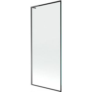 MEXEN/S Next L vanová zástěna FIX 80 x 150, černá vzor, grafit metal 895-080-000-03-70-95 obraz