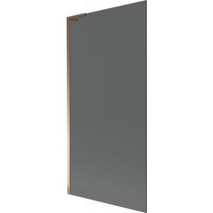 MEXEN/S Next L vanová zástěna FIX 90 x 150, grafit, růžové zlato 895-090-000-03-40-60 obraz