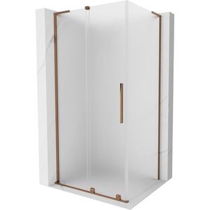 MEXEN/S Velar L sprchový kout, posuvné dveře 110 x 100, dekor, růžové zlato 871-110-100-33-60 obraz