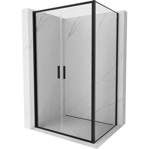 MEXEN/S Exo sprchový kout dveře křídlové 70 x 75, transparent, černá 814-070-075-70-00 obraz