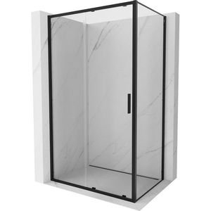MEXEN/S Exo sprchový kout, posuvné dveře 110 x 75, transparent, černá 8151-110-075-70-00 obraz