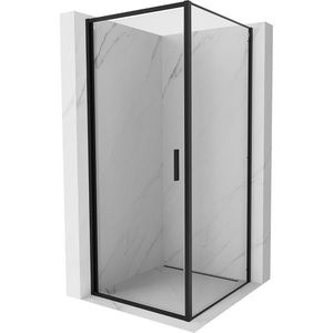 MEXEN/S Exo sprchový kout dveře křídlové 75 x 75, transparent, černá 817-075-075-70-00 obraz