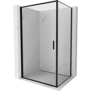 MEXEN/S Exo sprchový kout dveře křídlové 80 x 75, transparent, černá 817-080-075-70-00 obraz