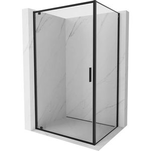 MEXEN/S Exo sprchový kout dveře křídlové 100 x 75, transparent, černá 8181-100-075-70-00 obraz
