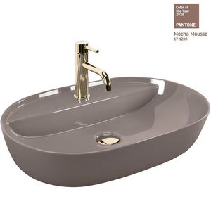 REA Umyvadlo na desku Aura 61 Beige Shiny REA-U6381 obraz