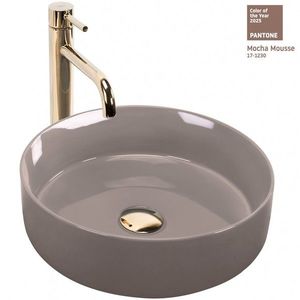 REA Umyvadlo na desku SAMI Beige Shiny REA-U6382 obraz