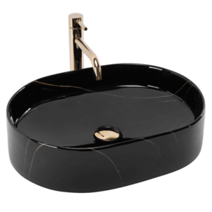 REA Umyvadlo na desku Nadia 50 Black Stone REA-U9240 obraz