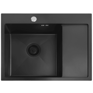 REA Ocelový dřez Fin Black ZLE-06014 obraz