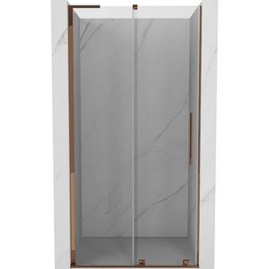 MEXEN/S Velar L posuvné sprchové dveře 120, transparent, růžové zlato 871-120-003-01-60 obraz
